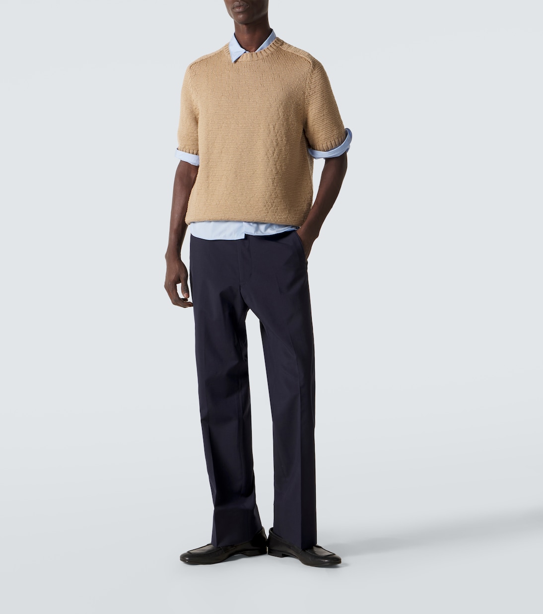Wool and mohair straight pants | Prada