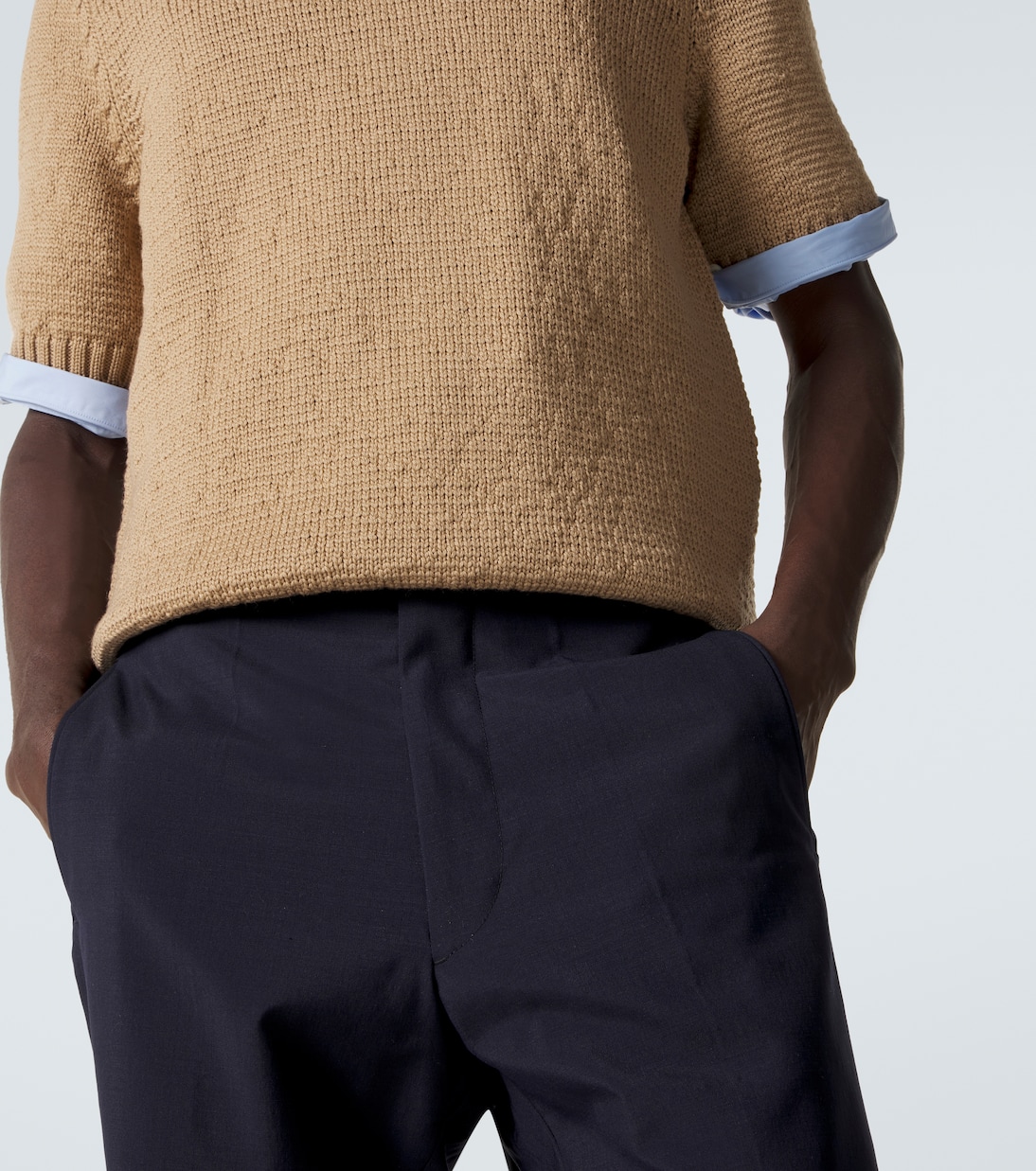 Wool and mohair straight pants | Prada