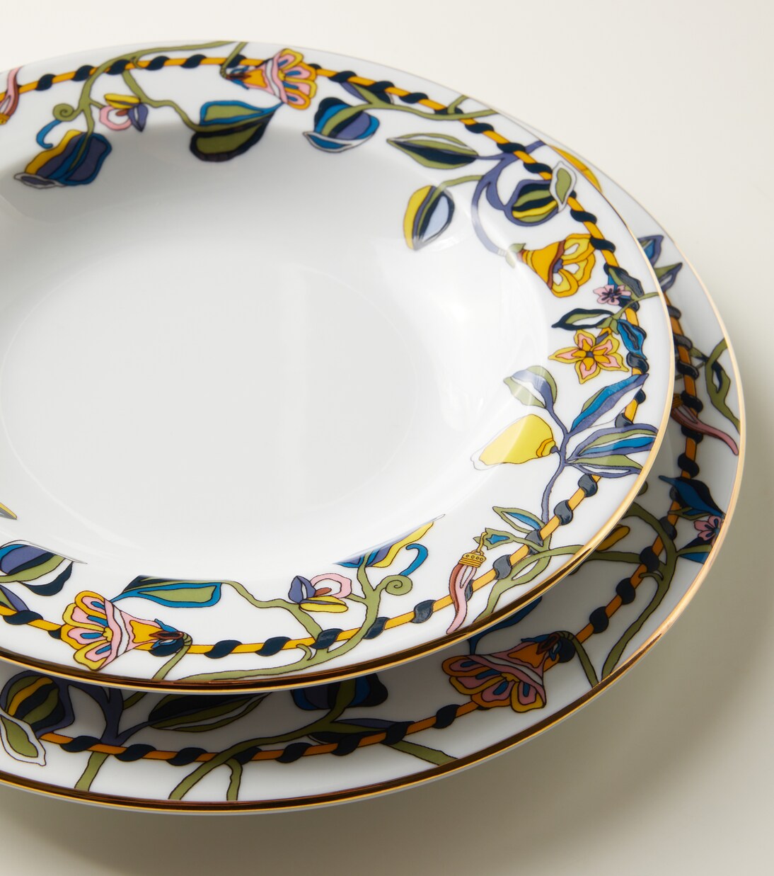 Borboni White陶瓷汤盘两件套 | La DoubleJ