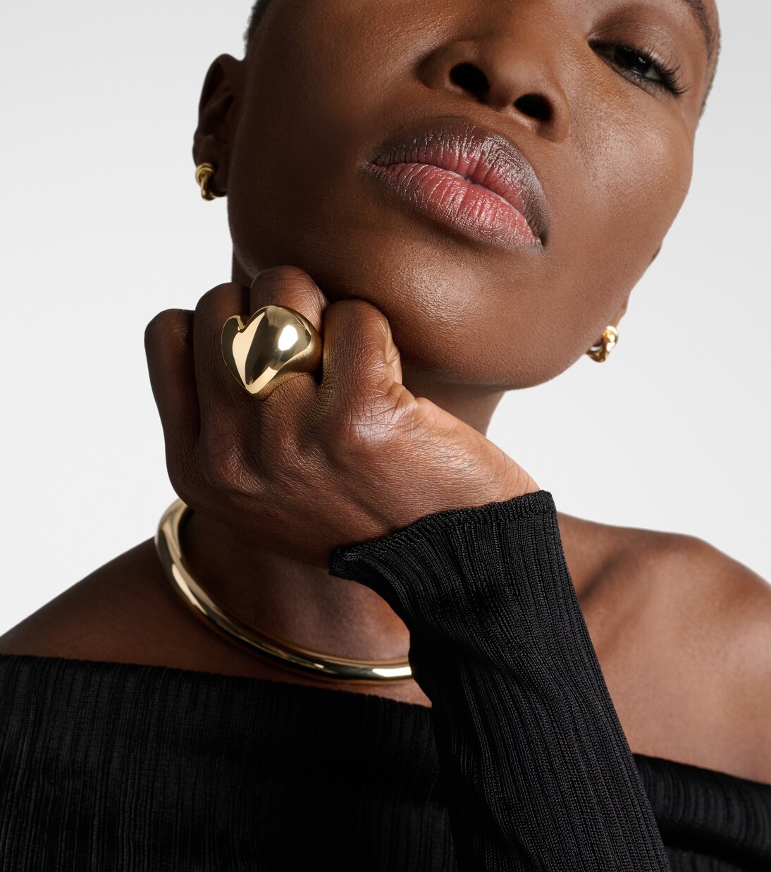 Puffy Heart 14kt gold-plated ring | Jennifer Fisher