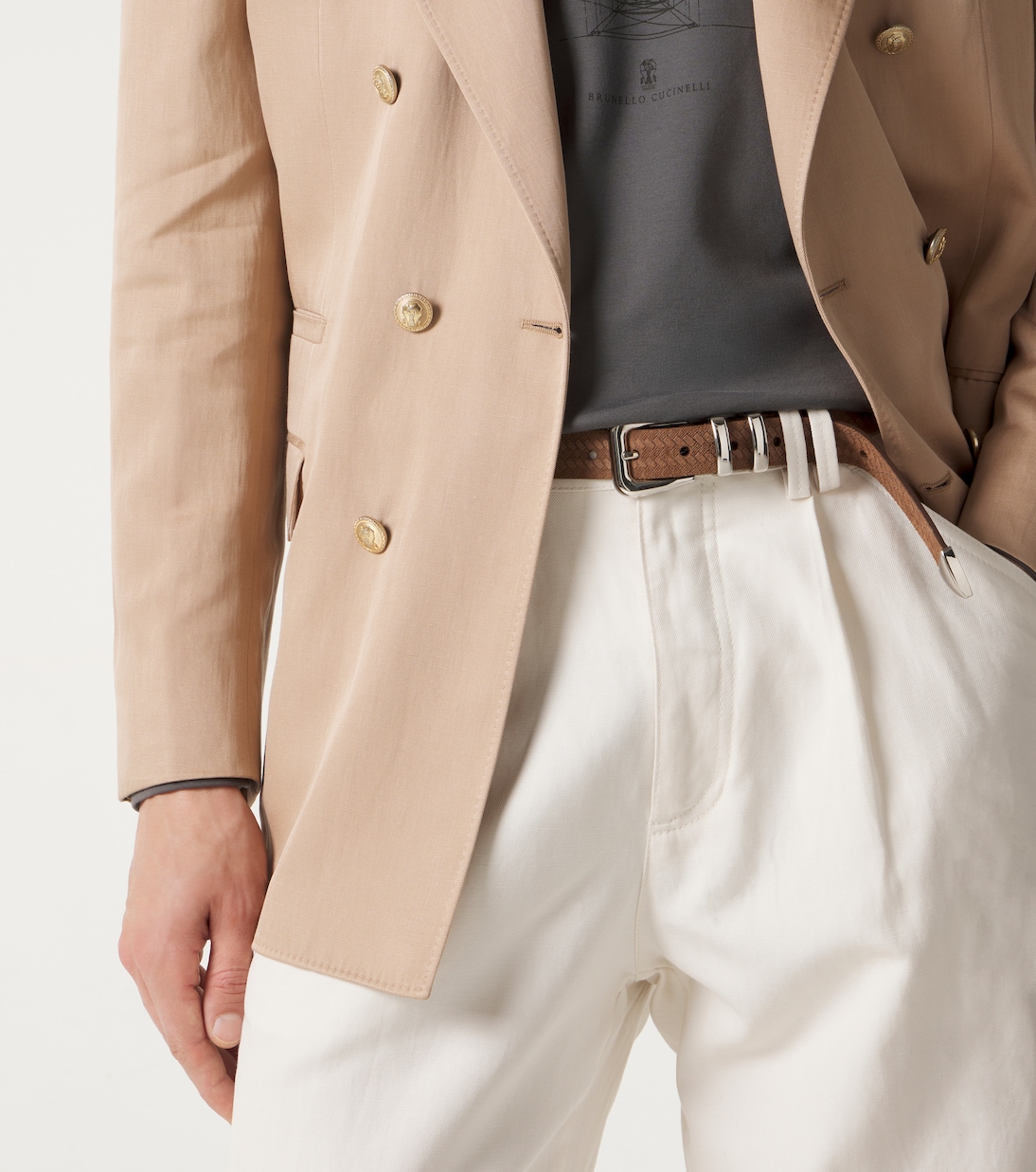 Ceinture en cuir embossé | Brunello Cucinelli