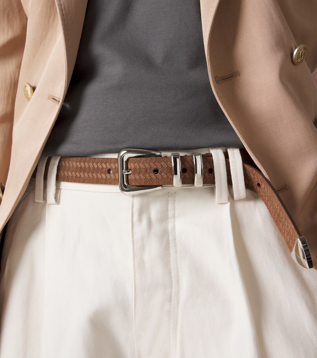 Ceinture en cuir embossé | Brunello Cucinelli