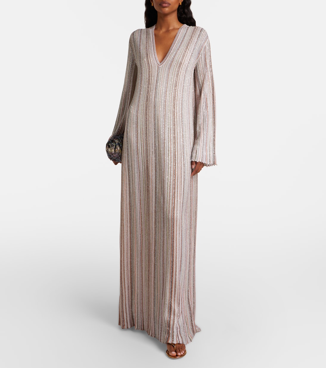 Striped lamé gown | Missoni