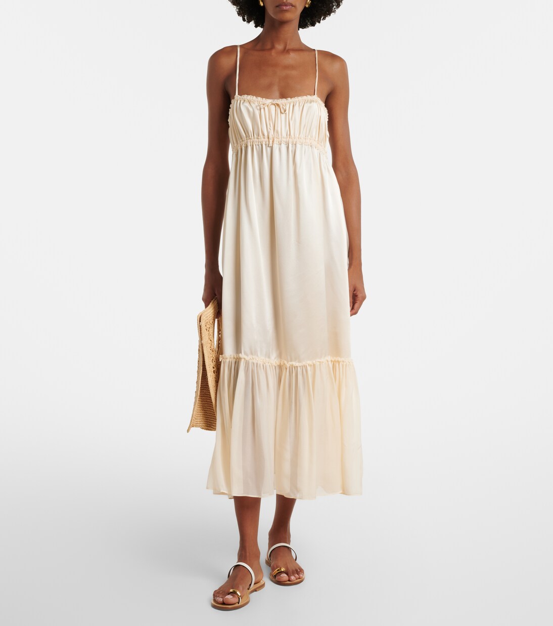 Robe Marielle en soie froncée | Ulla Johnson