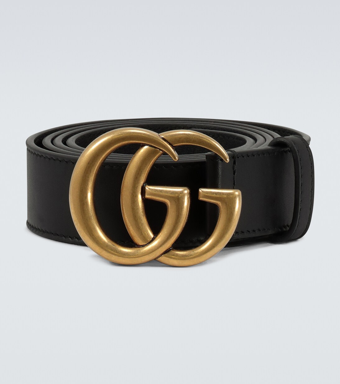 Leather belt with Double G buckle | Gucci