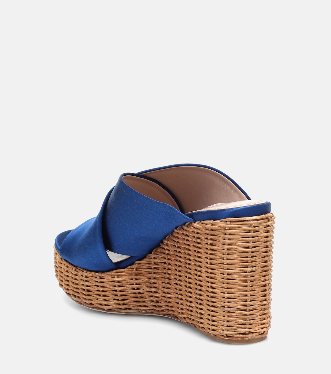 Wedge-Sandalen aus Satin | Miu Miu