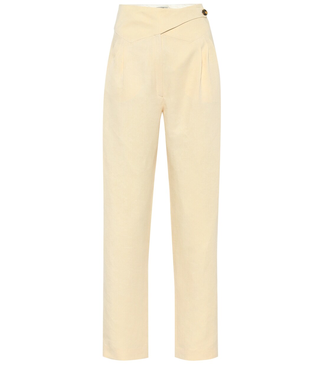 Pantalon Basque en lin et soie à taille haute | Blazé Milano