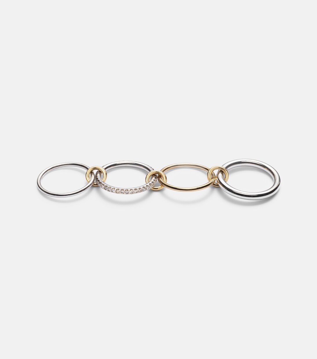 Nimbus 18kt gold and sterling silver ring with diamonds | Spinelli Kilcollin