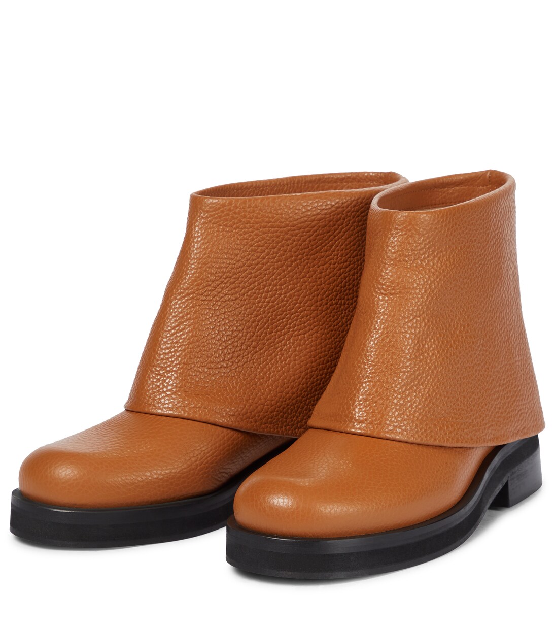 Foldover leather ankle boots | JW Anderson