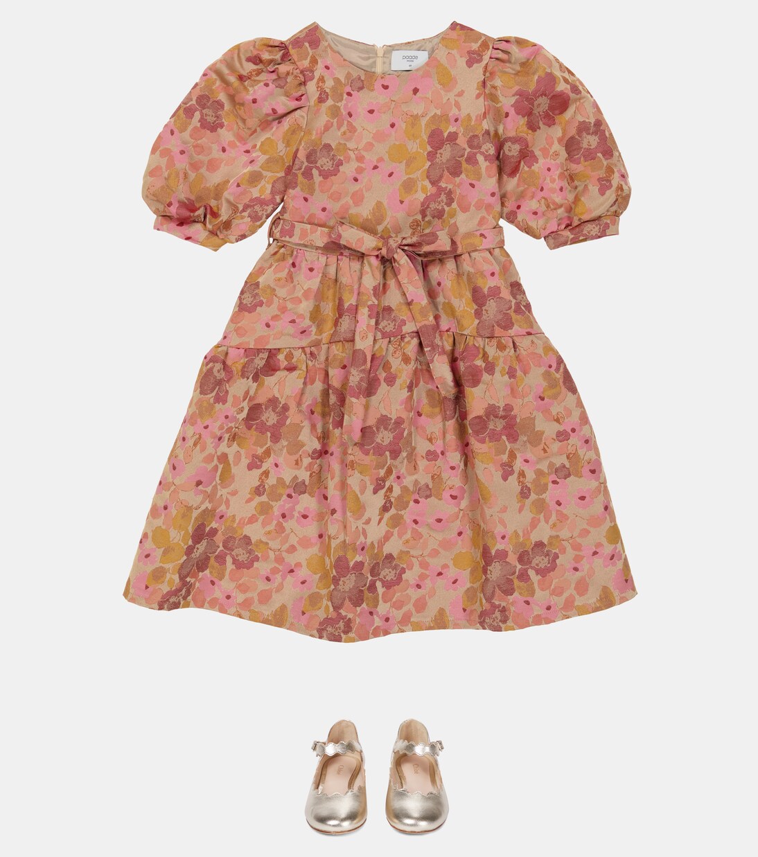 Robe en coton mélangé à fleurs | Paade Mode