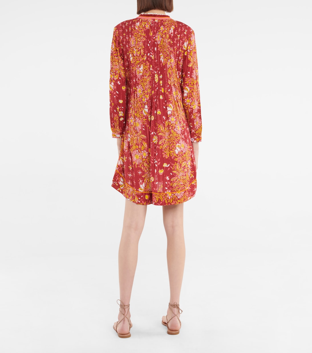 Robe Ola imprimée à franges | Poupette St Barth