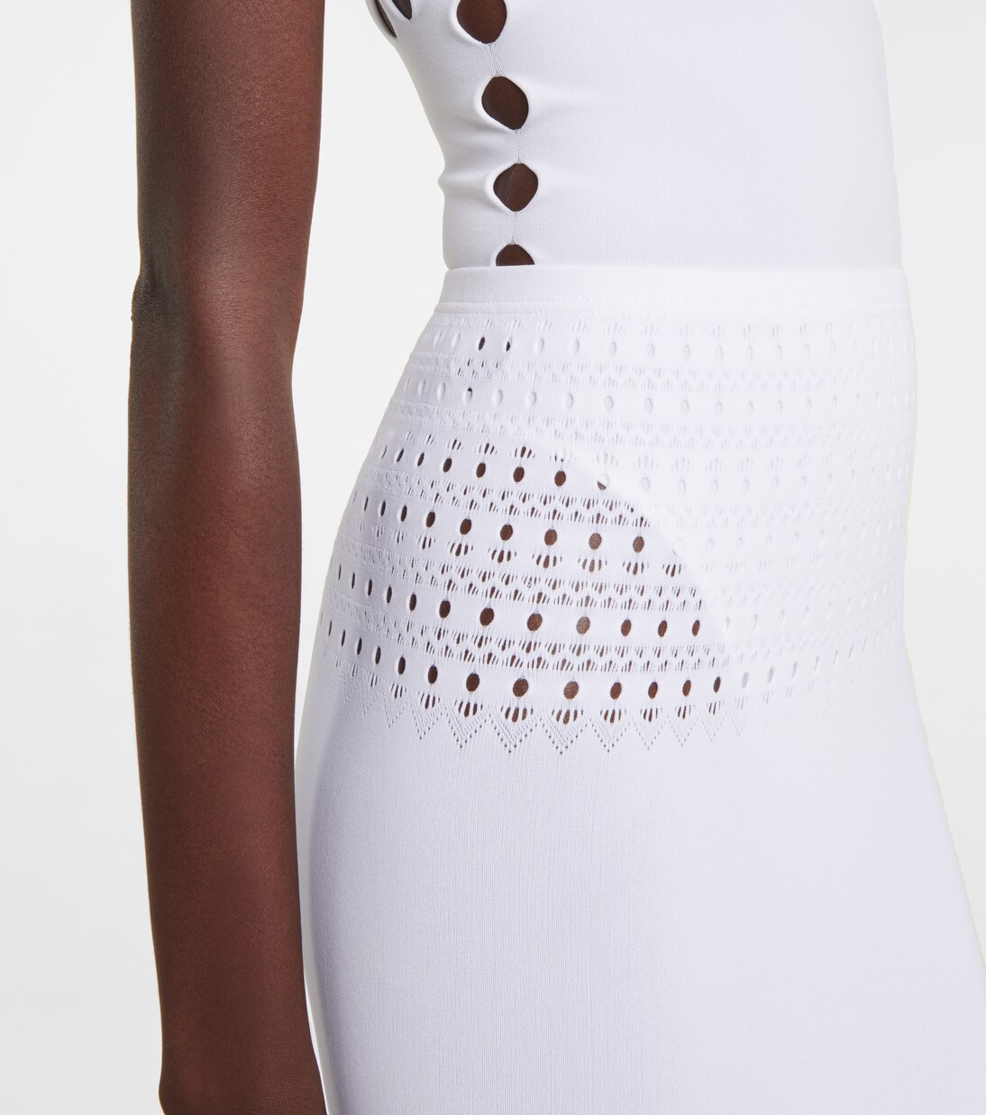 Cutout technical midi skirt | Alaïa