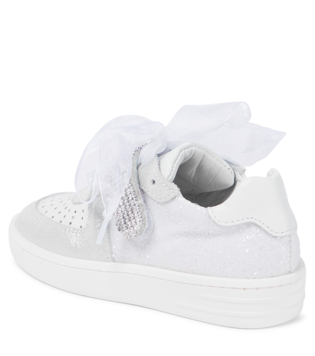 Embellished leather sneakers | Monnalisa