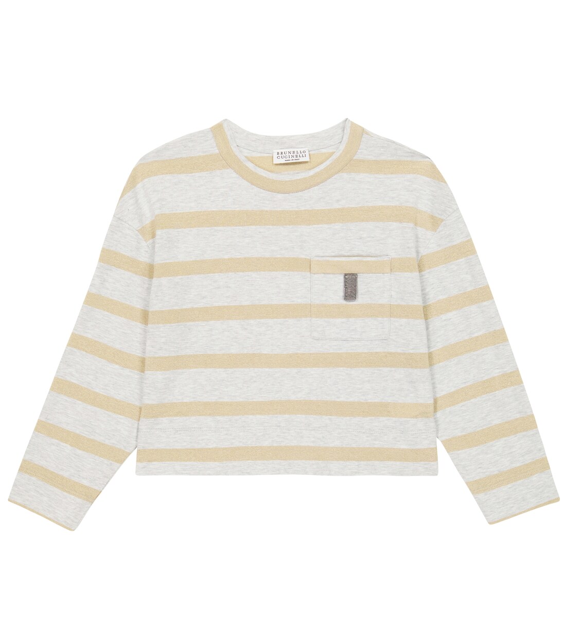 Striped jersey long-sleeved top | Brunello Cucinelli Kids
