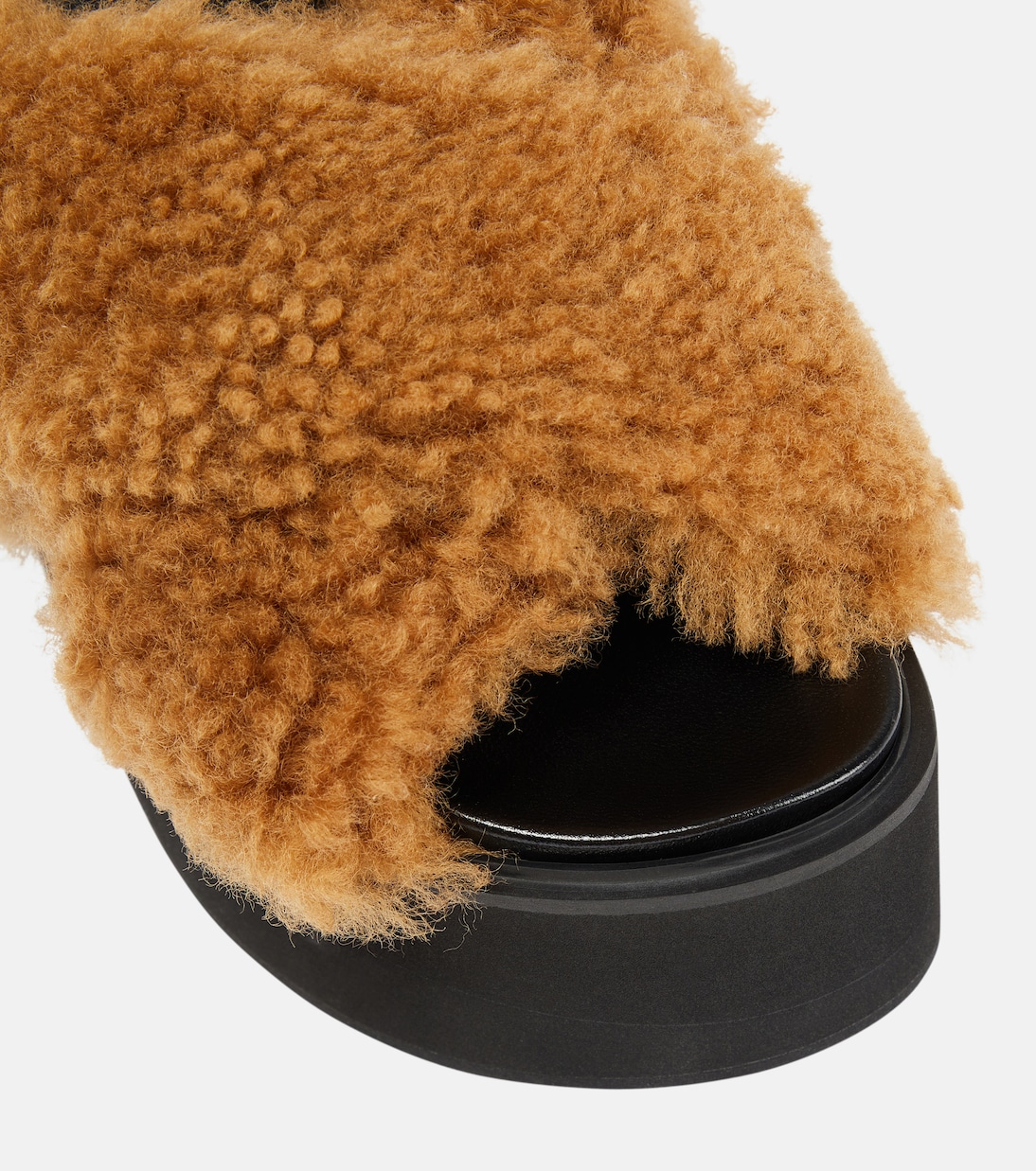 Plateausandalen Fussbett aus Shearling | Marni