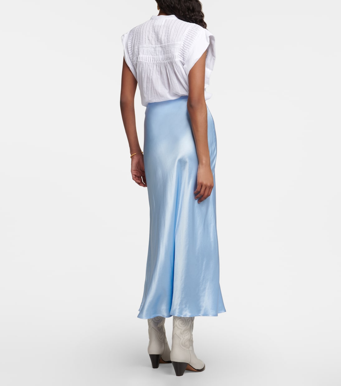 Midirock aus Satin | Rixo