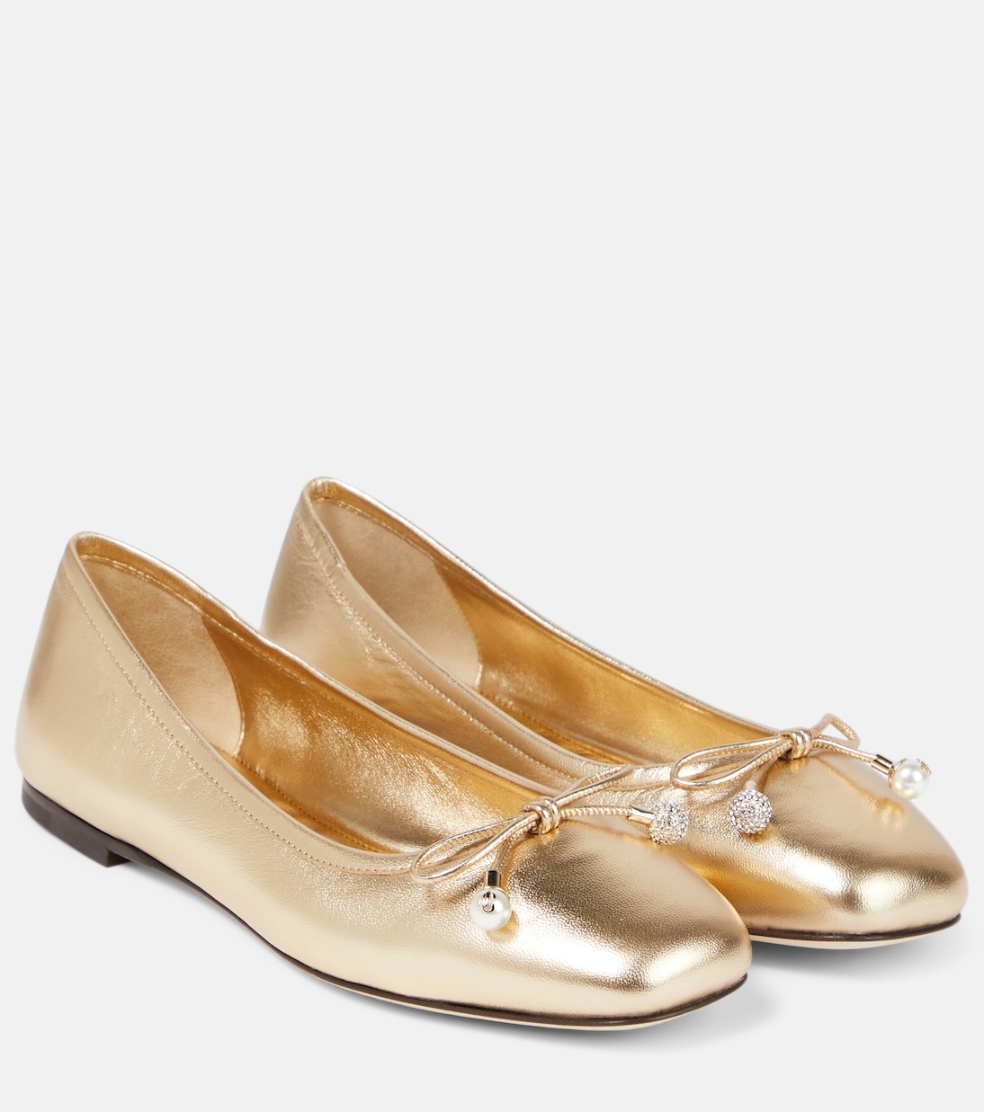 Bailarinas Elme de piel metalizada | Jimmy Choo