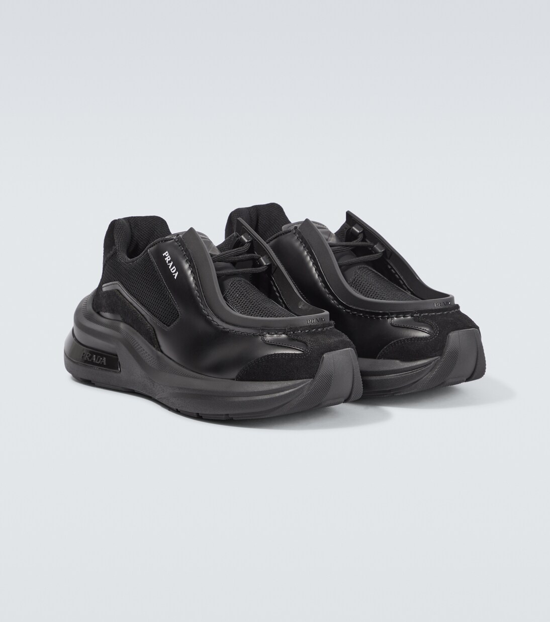 Sneakers Systeme aus Leder | Prada