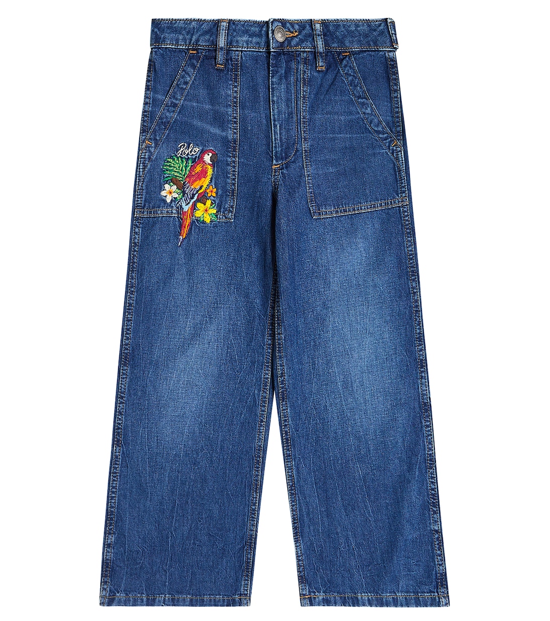 Jeans a gamba larga con ricamo | Polo Ralph Lauren Kids