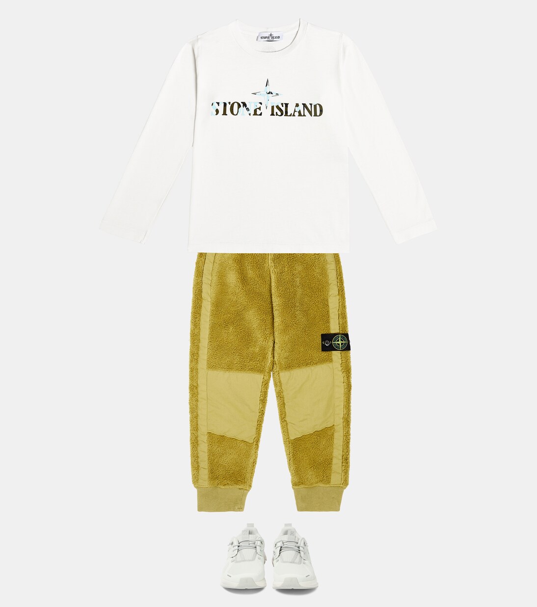 Cotton-blend sweatpants | Stone Island Junior