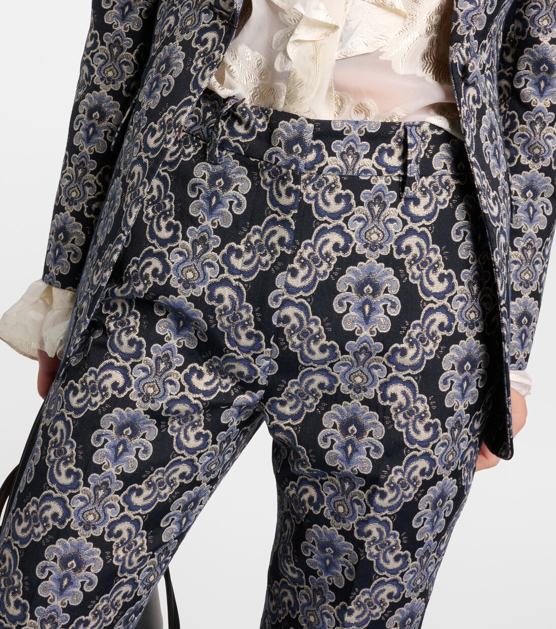 Pantalon slim à taille haute en jacquard | Etro