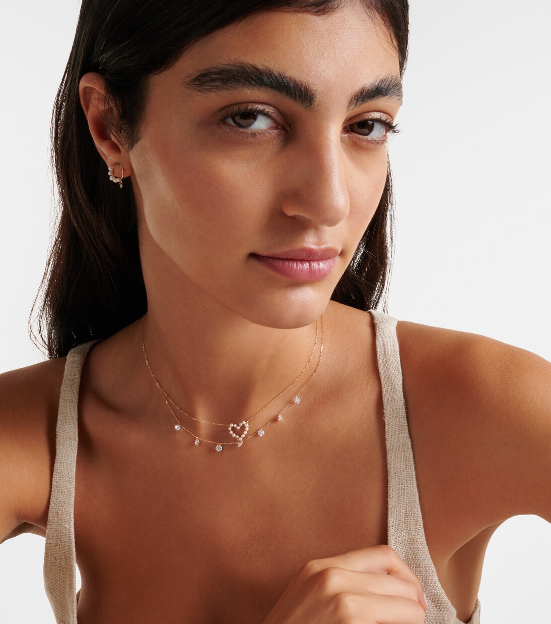 Danaé 18kt gold necklace with diamonds | Persée