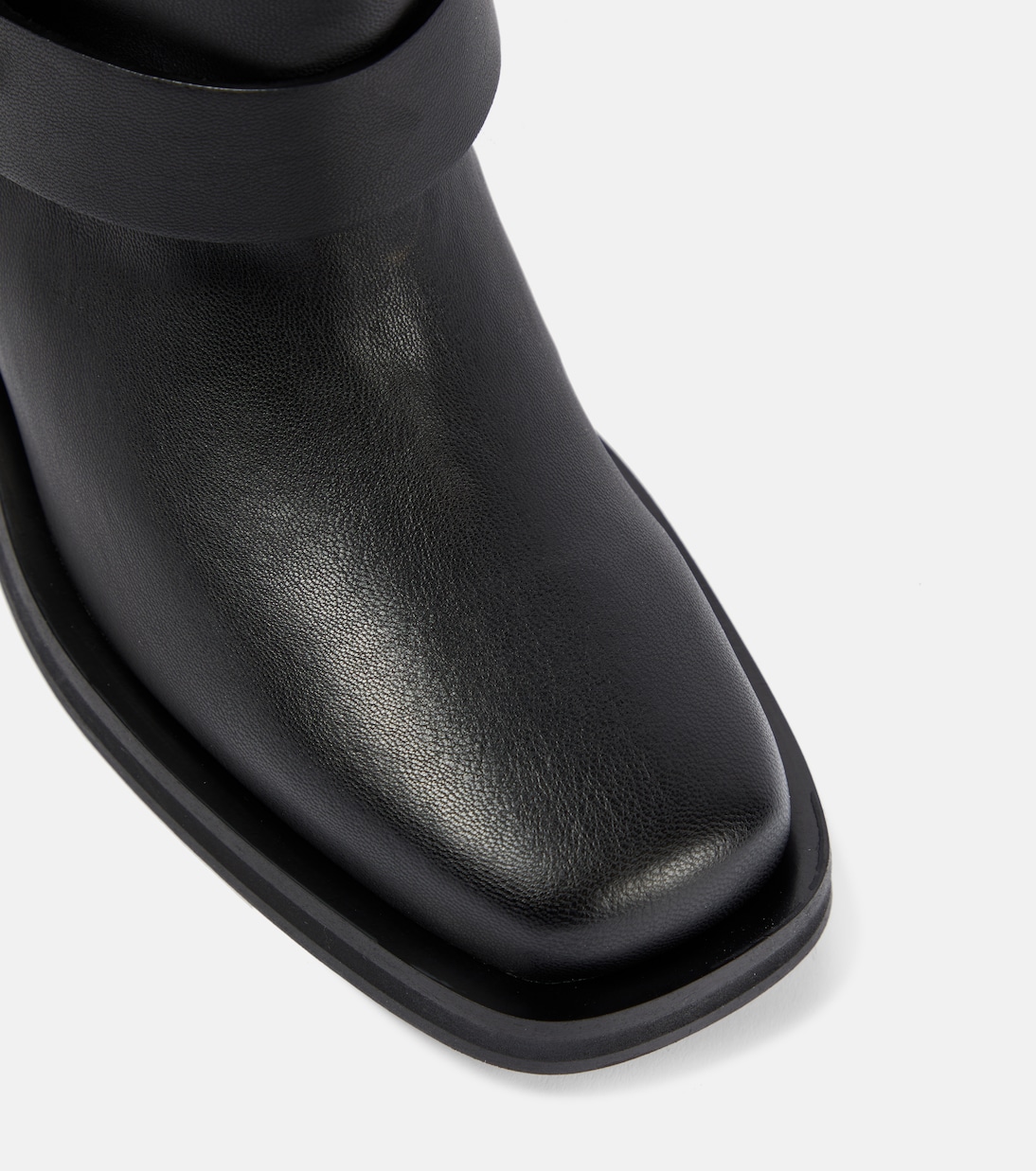 Faux leather biker boots | Ganni