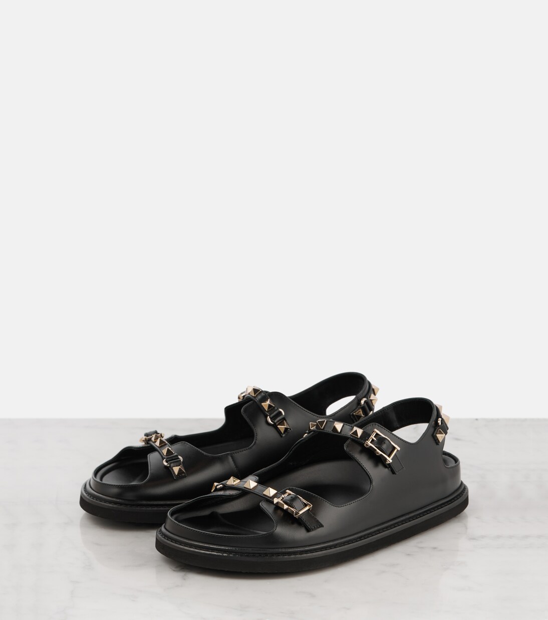Sandalen Rockstud aus Leder | Valentino Garavani