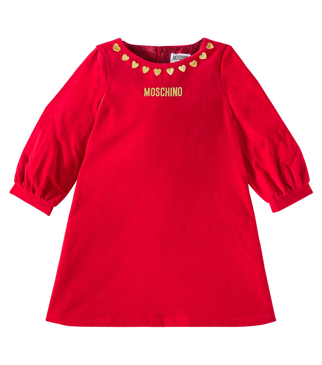 Robe imprimée en coton à logo | Moschino Kids