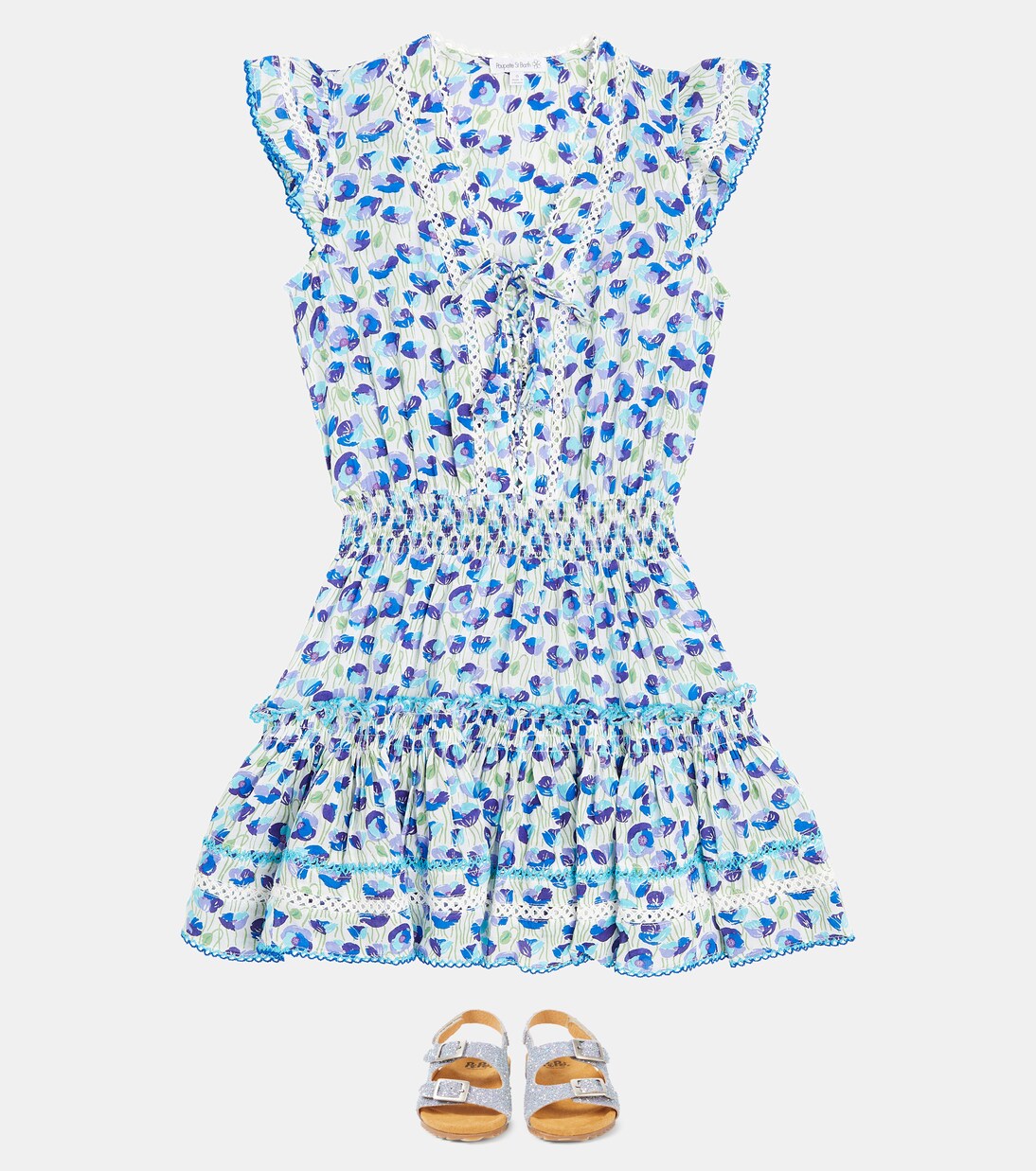 Robe Anais imprimée en coton | Poupette St Barth Kids