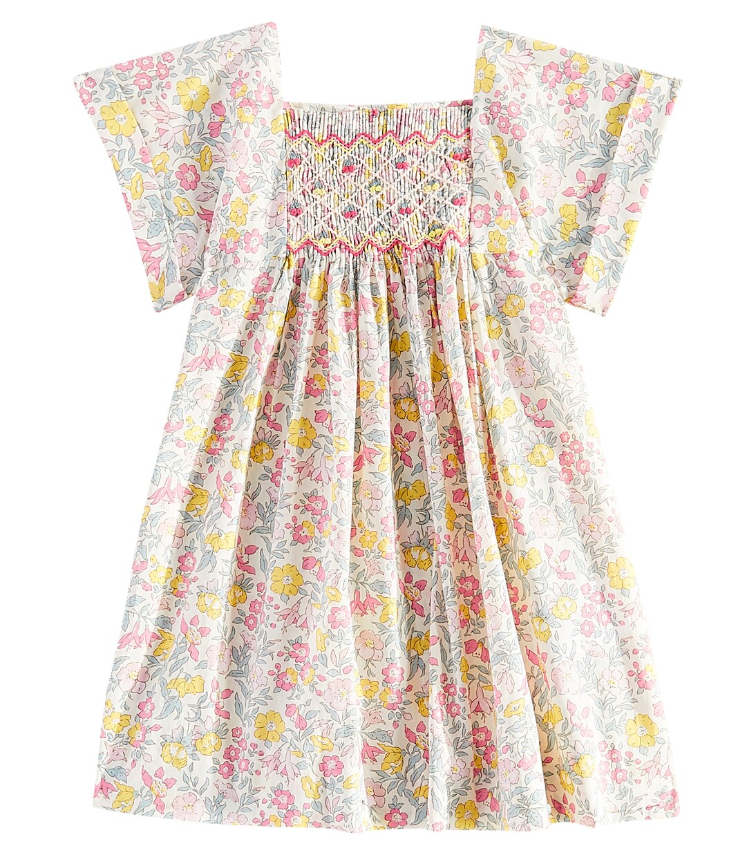 Baby Pais floral smocked cotton dress | Bonpoint