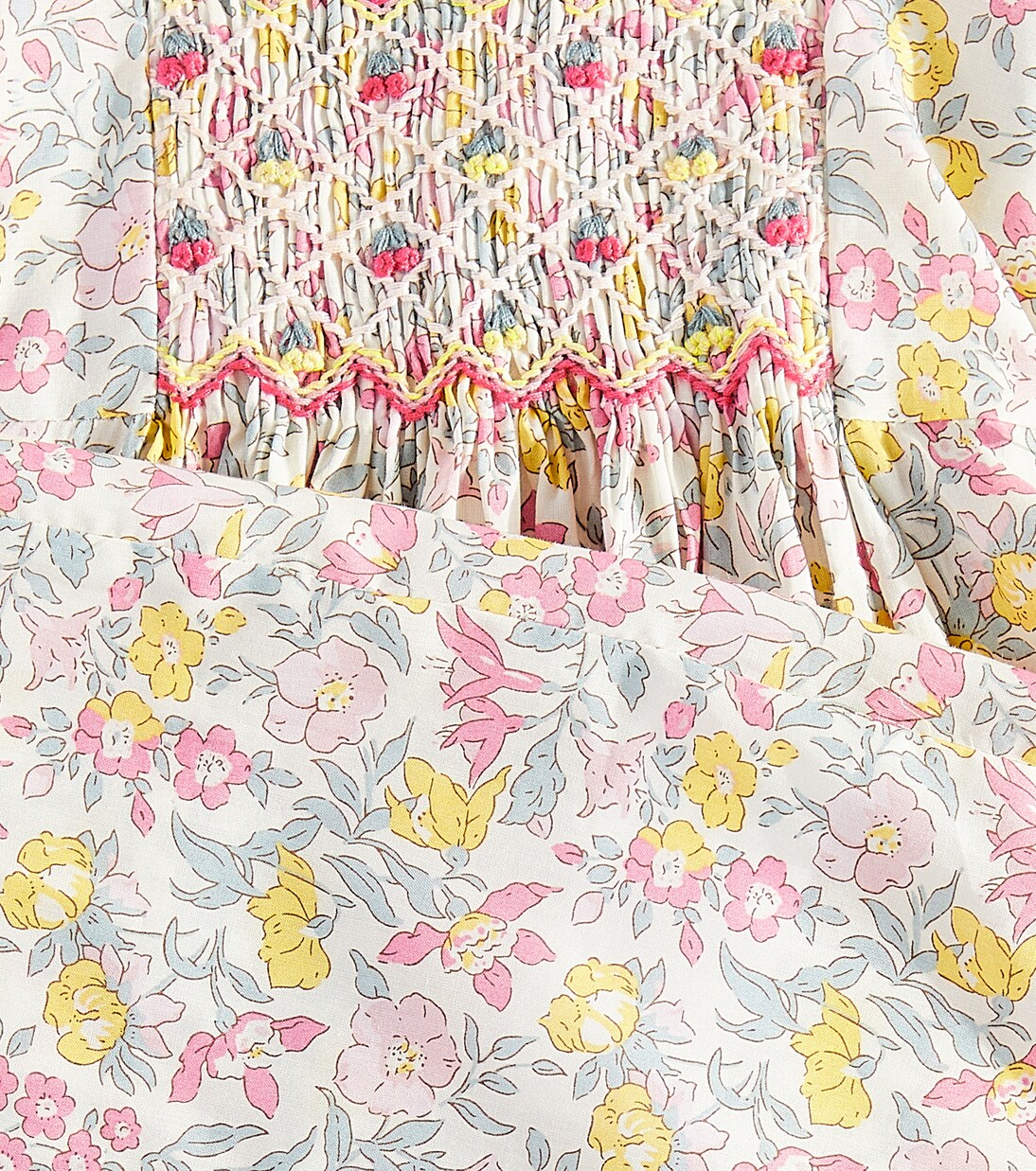 Baby Pais floral smocked cotton dress | Bonpoint