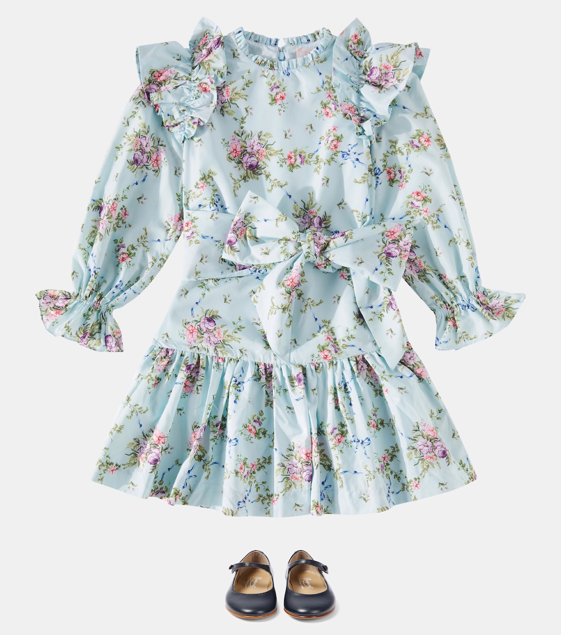 Belle Fleur荷叶边花卉连衣裙 | Tutu Du Monde