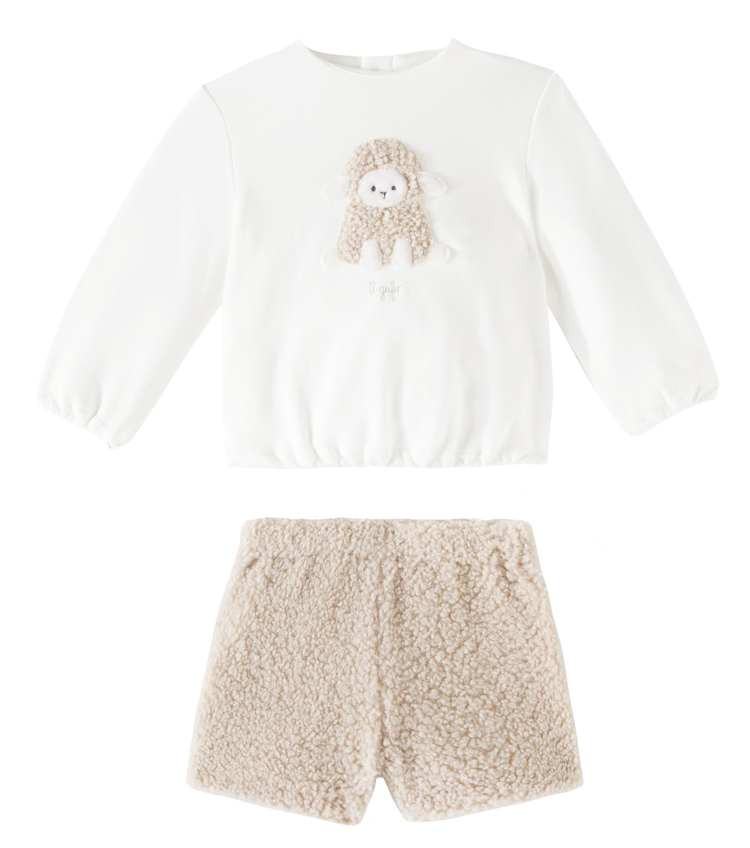 Baby cotton-blend top and shorts set | Il Gufo