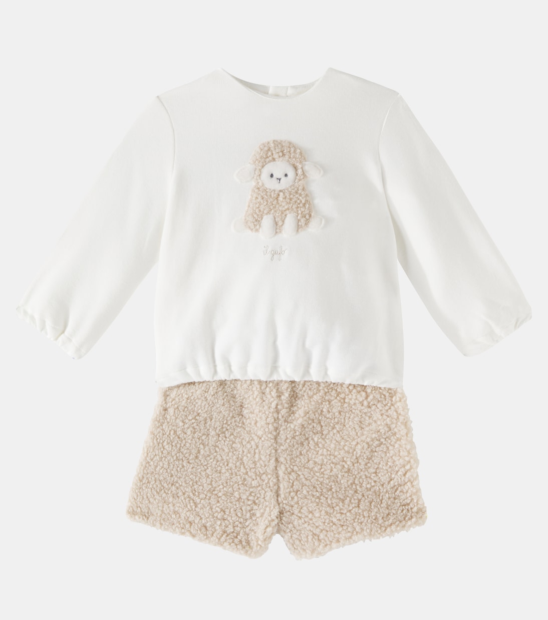 Baby cotton-blend top and shorts set | Il Gufo