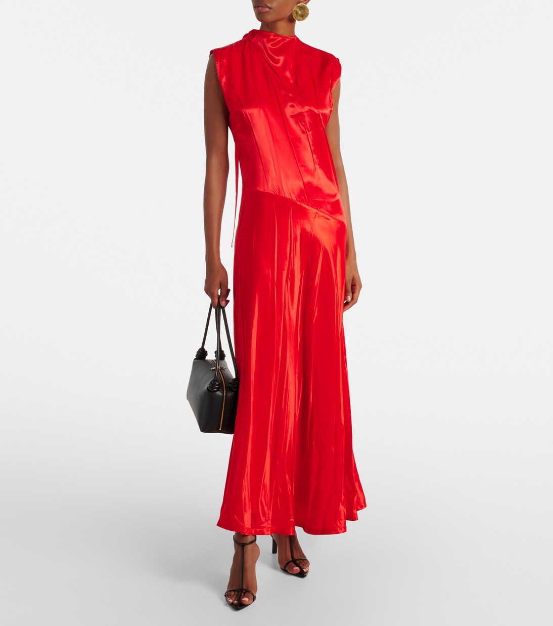 Robe midi en satin | Jil Sander