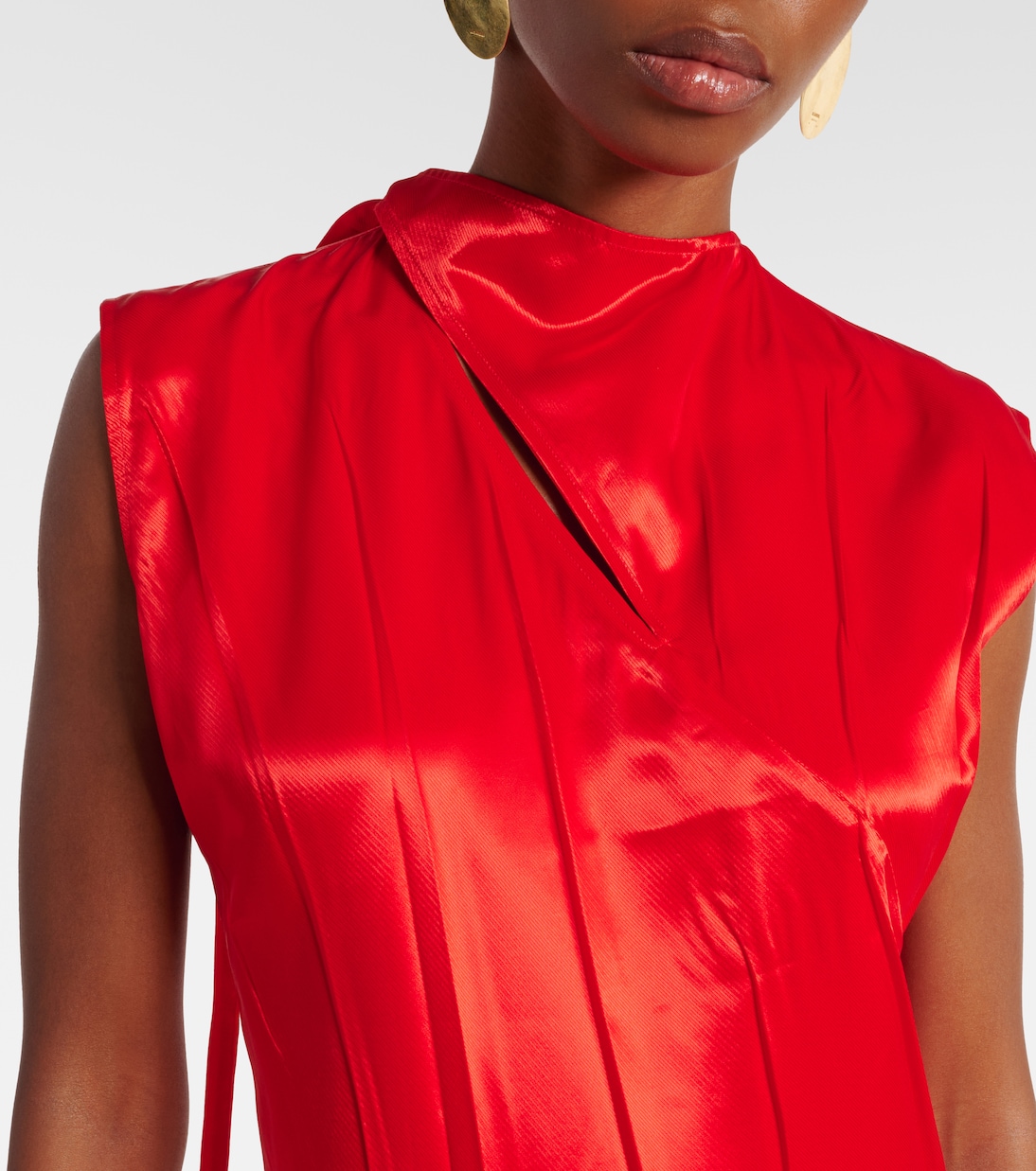 Robe midi en satin | Jil Sander