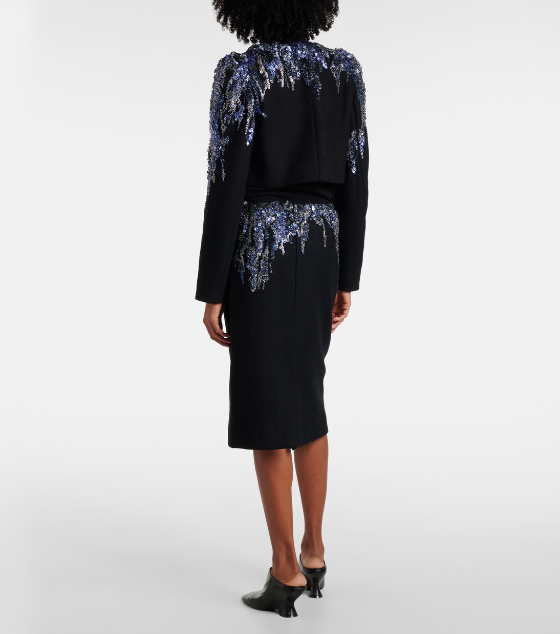 Midirock aus einem Wollgemisch mit Pailletten | Dries Van Noten