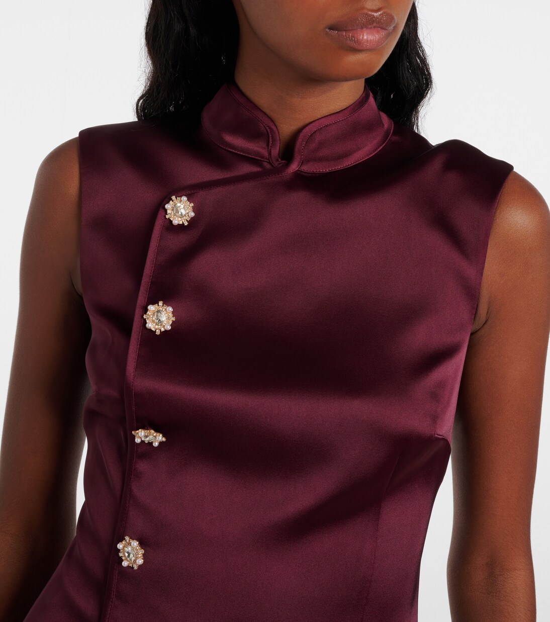 Minikleid aus Satin | Self-Portrait