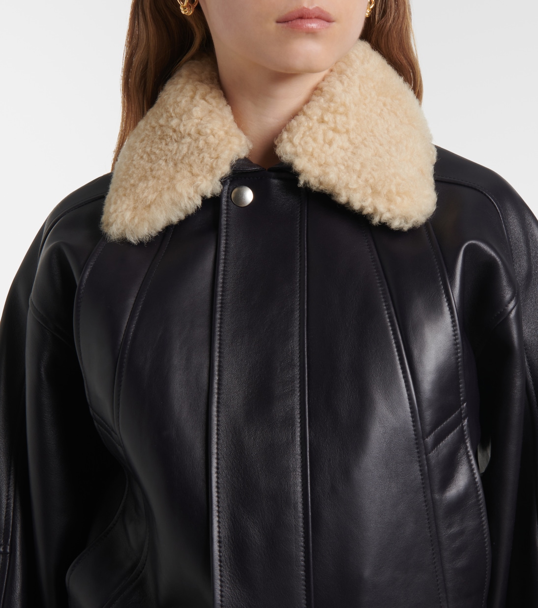 Giacca in pelle con shearling | Bottega Veneta