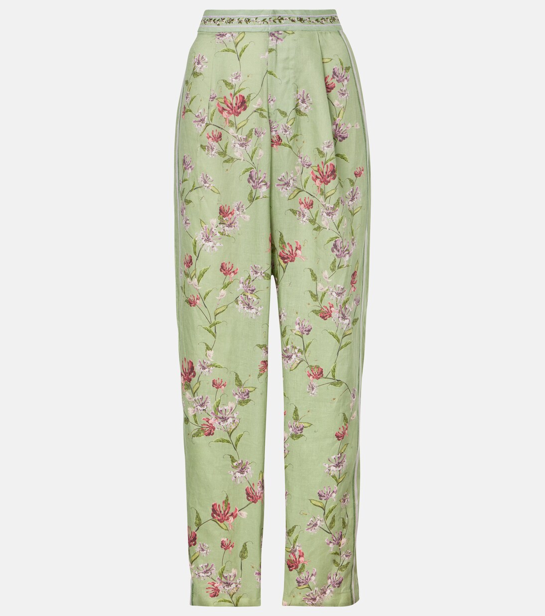 Pantalon ample Florecer Honeysuckle en lin | Agua by Agua Bendita