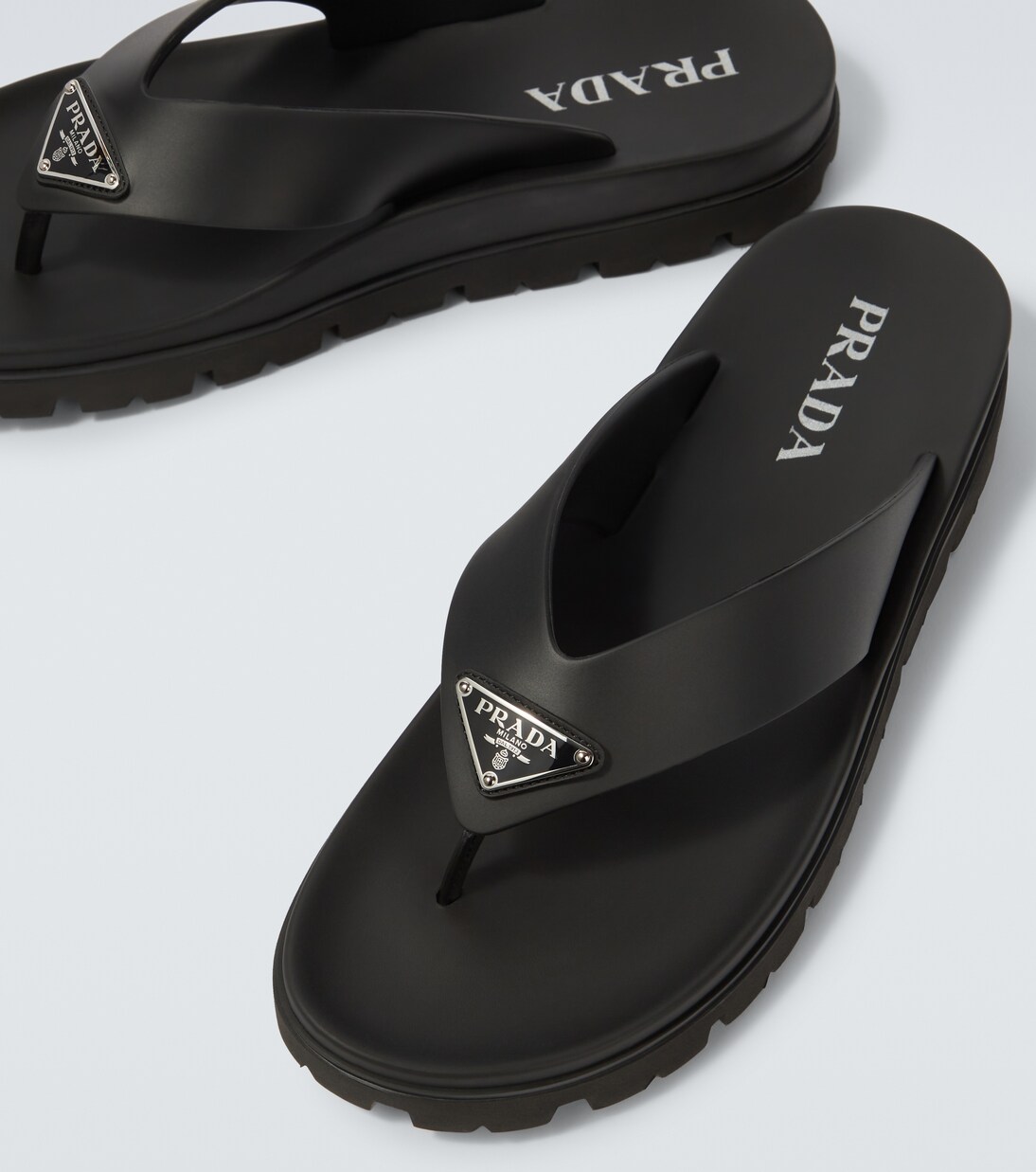 Logo thong sandals | Prada