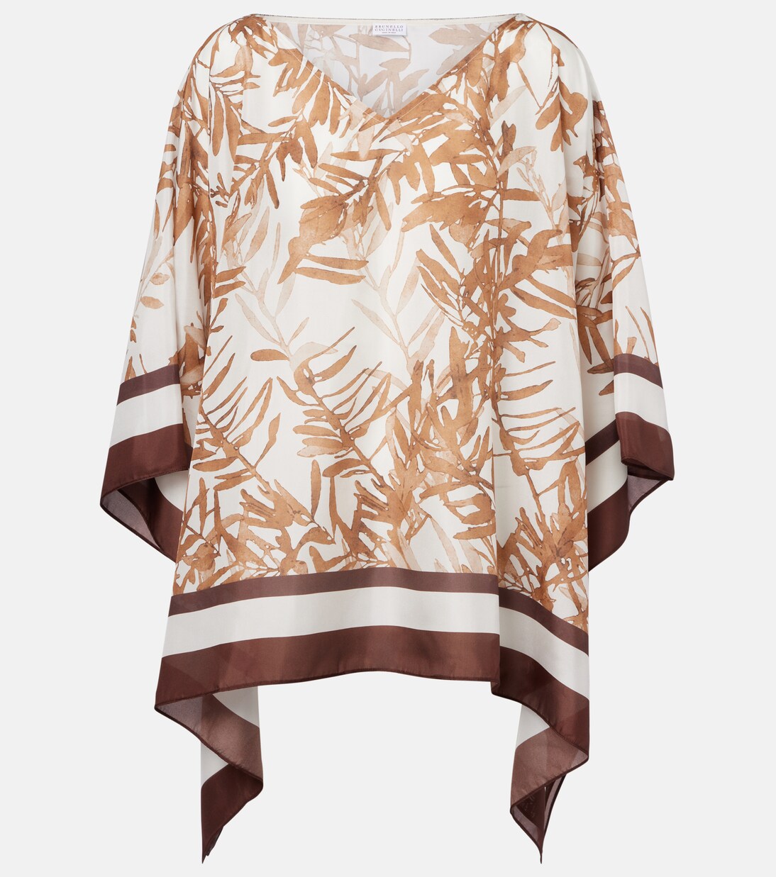 Printed silk top | Brunello Cucinelli