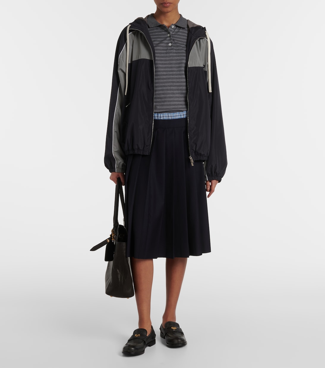 Giacca sportiva oversize con logo | Miu Miu