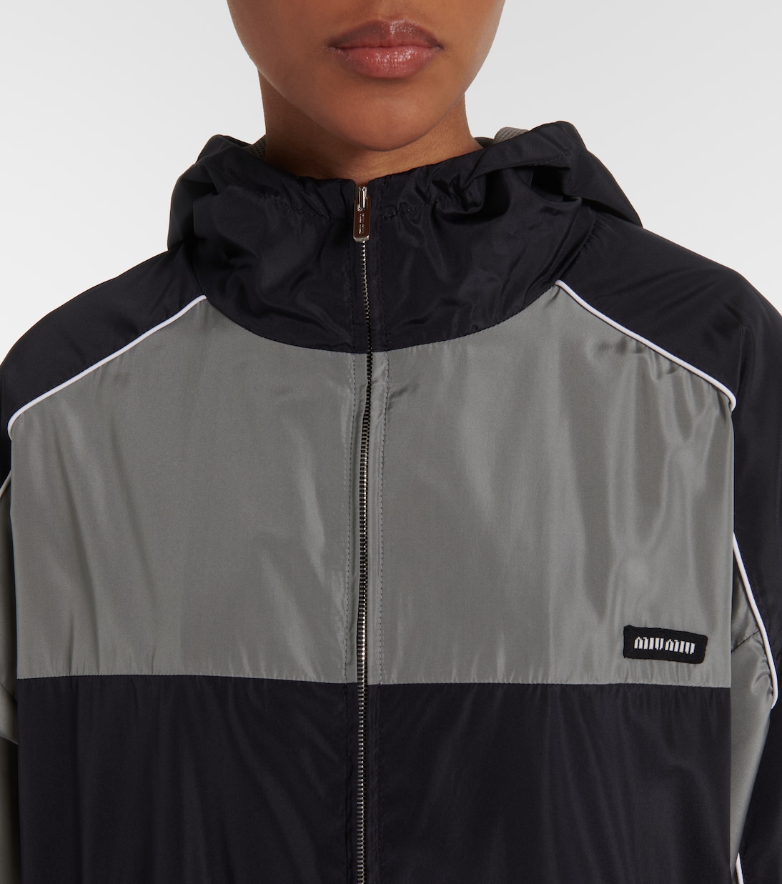 Giacca sportiva oversize con logo | Miu Miu