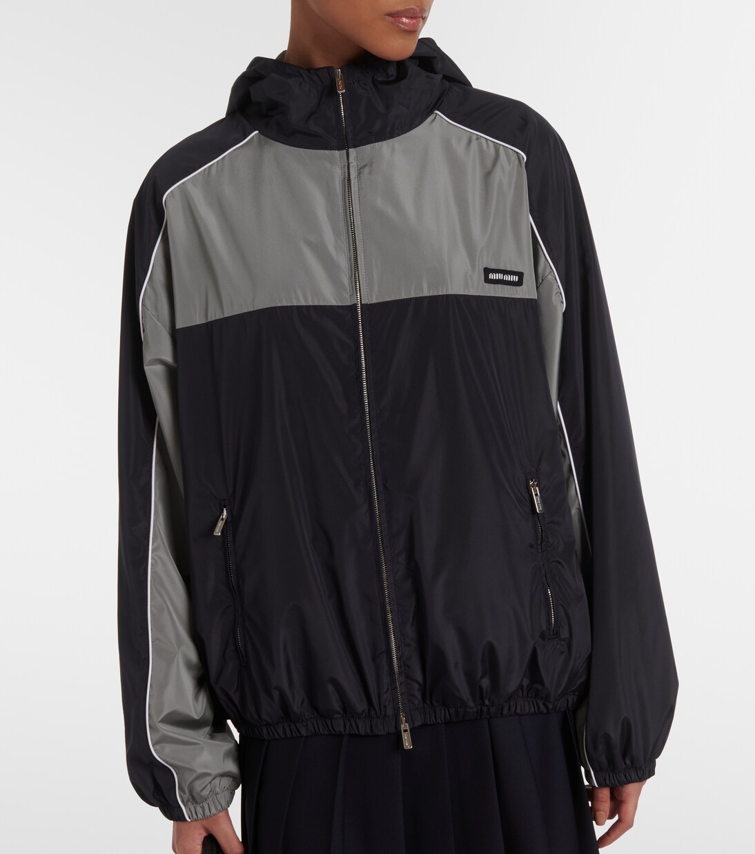 Giacca sportiva oversize con logo | Miu Miu