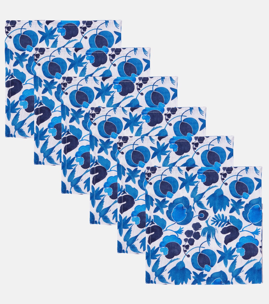 Large set of 6 floral napkins | La DoubleJ