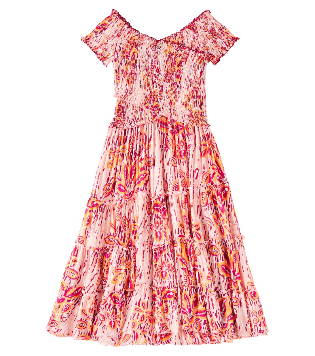 Soledad shirred dress | Poupette St Barth Kids