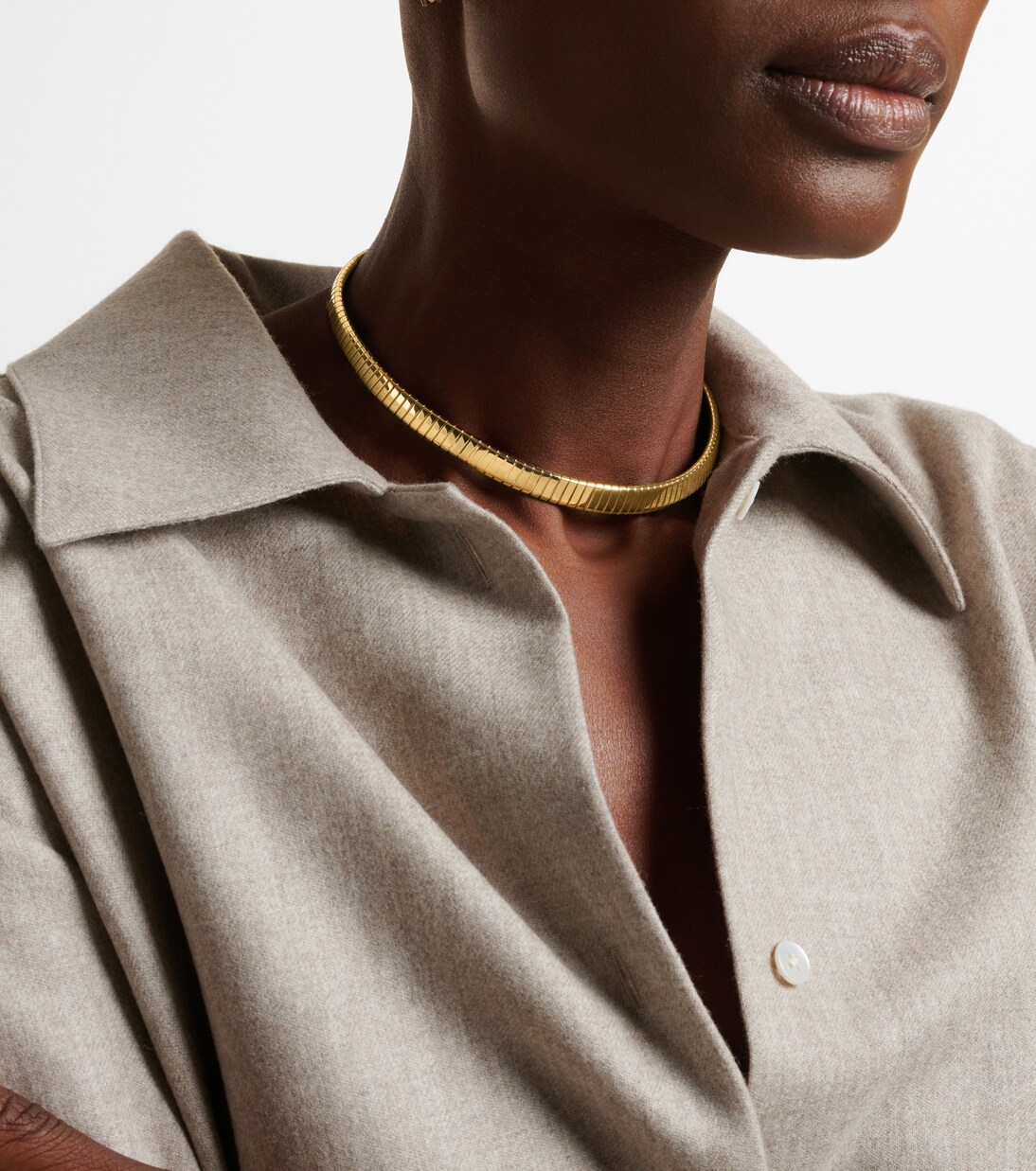 Bvlgari Tubogas 18kt gold choker  | Bvlgari
