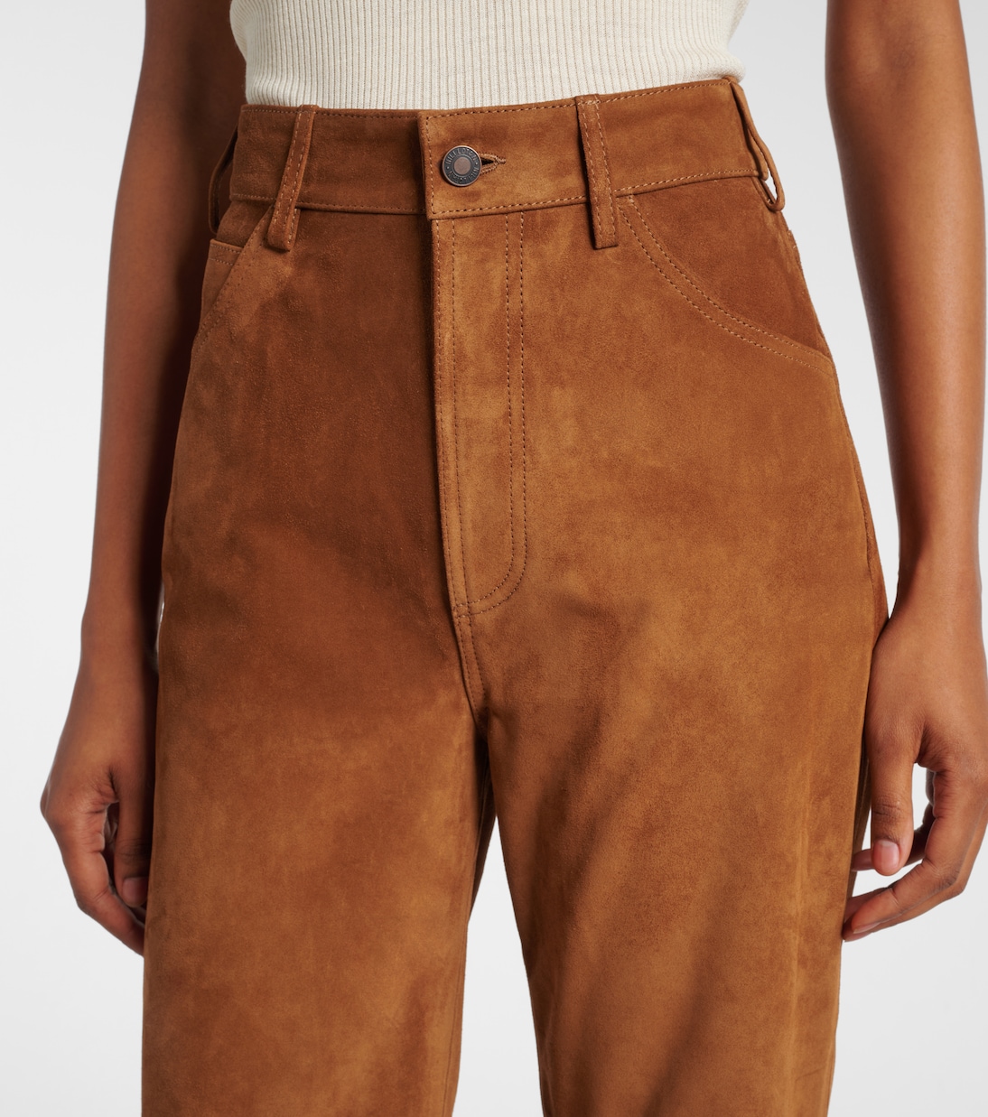 Pantalon évasé Roe en daim | Nili Lotan